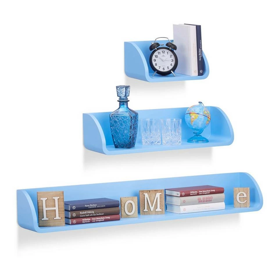 relaxdays Wandregal »Wandregal 3er Set«, Schwarz Grün, Weiß, Braun, Lila 11 relaxdays Wandregal »Wandregal 3er Set«, Schwarz Grün, Weiß, Braun, Lila – Bild 11