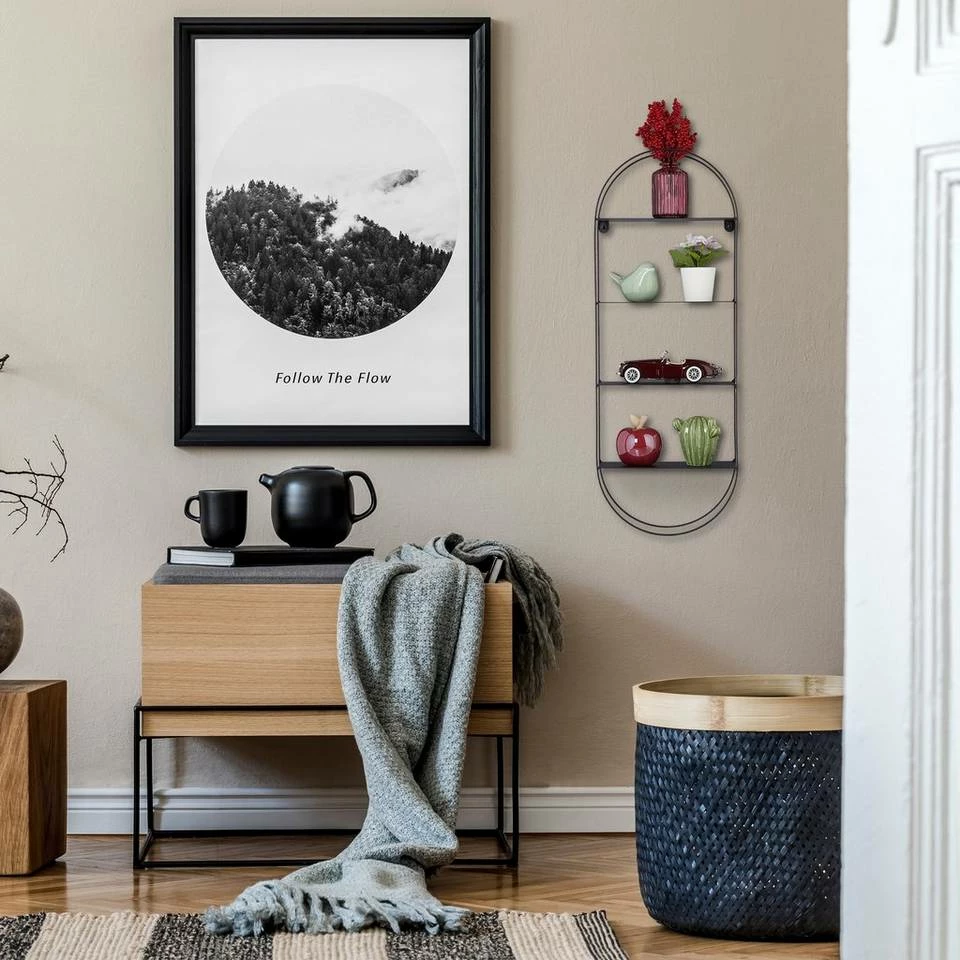 relaxdays Wandregal »Wandregal Metall mit 4 Ablagen« 5 relaxdays Wandregal »Wandregal Metall mit 4 Ablagen« – Bild 5