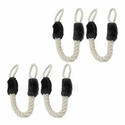 relaxdays Türdämpfer »4 x Türkordel Klemmschutz schwarz«