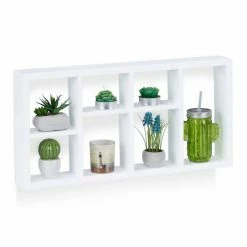 relaxdays Wandregal »Wandregal schwebend mit 7 Fächern«, Schwarz Braun, Hellblau, Lila, Gr&uuml;n -Deutschland Möbel Verkäufe 2024 cc56d074 1b39 543f beef 1a3720ddd6d1