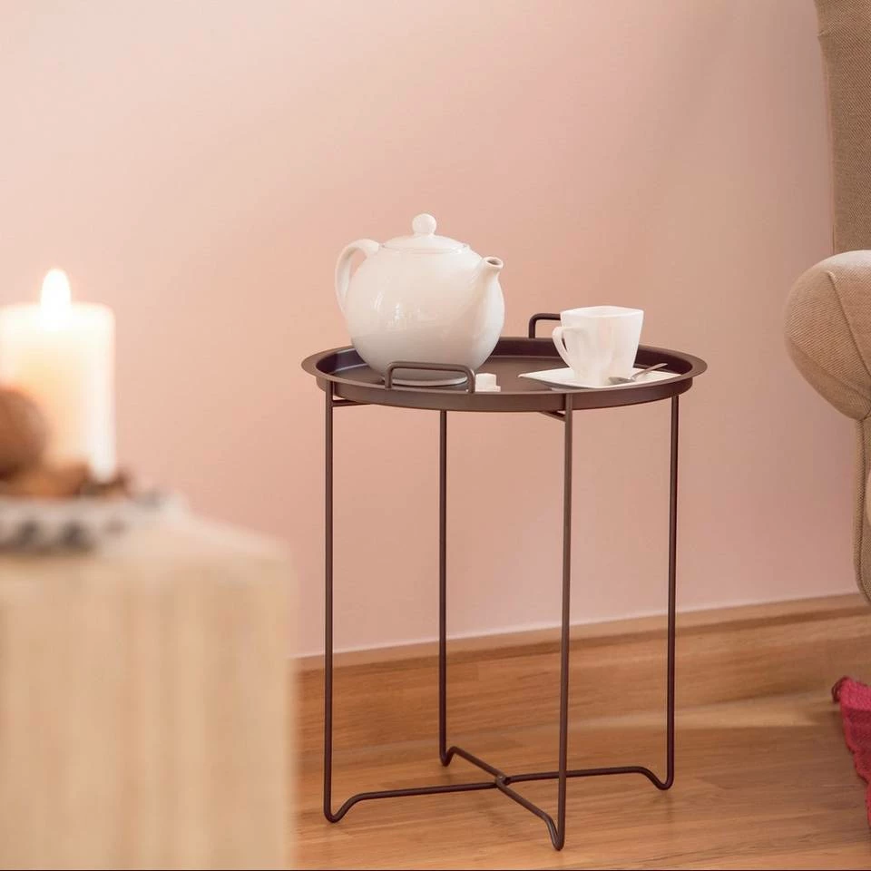 relaxdays Beistelltisch »Beistelltisch faltbar mit Tablett«, Coffee 2 relaxdays Beistelltisch »Beistelltisch faltbar mit Tablett«, Coffee – Bild 2