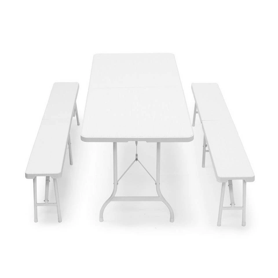 relaxdays Bierzeltgarnitur »Bierzeltgarnitur klappbar BASTIAN«, Weiß Dunkelbraun, Schwarz, Weiß 10 relaxdays Bierzeltgarnitur »Bierzeltgarnitur klappbar BASTIAN«, Weiß Dunkelbraun, Schwarz, Weiß – Bild 10