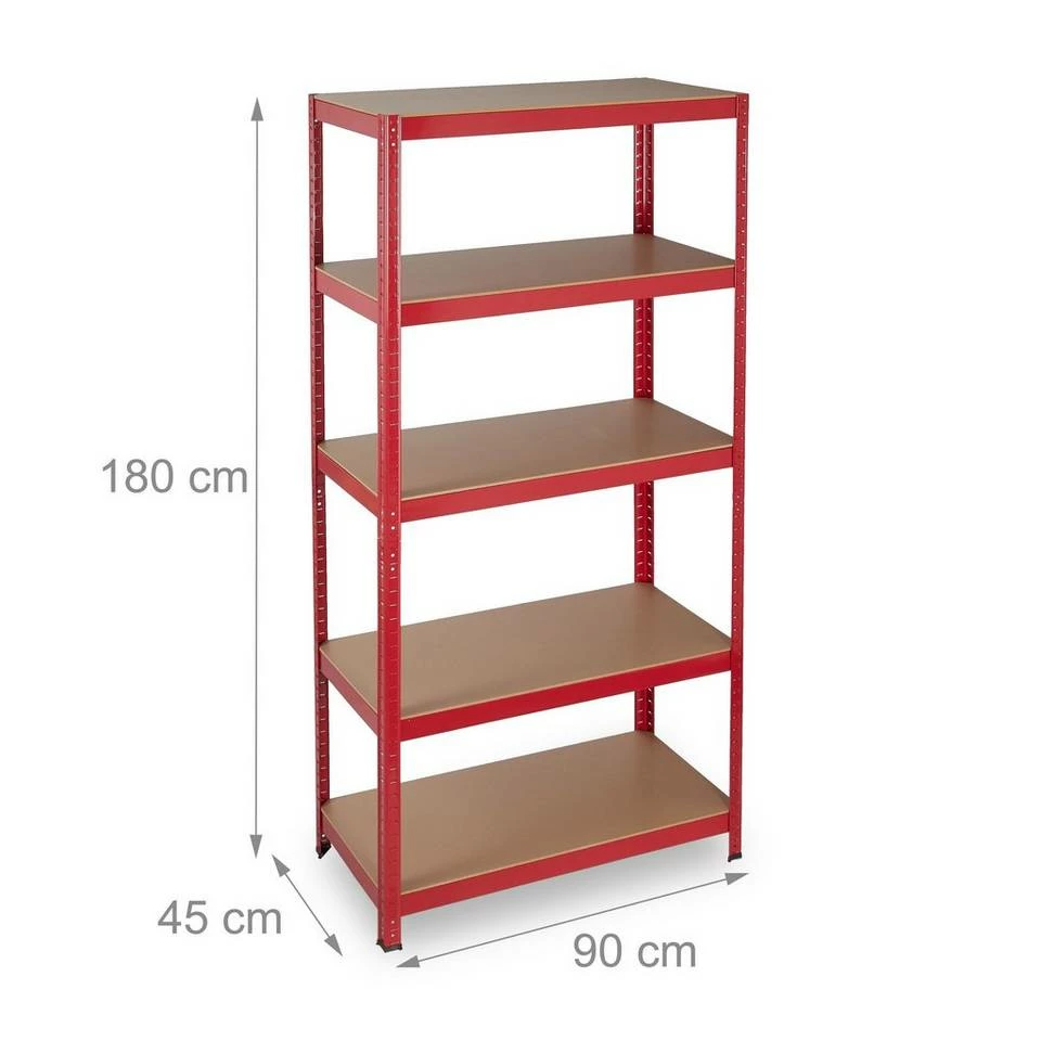 relaxdays Schwerlastregal »Schwerlastregal rot« 4 relaxdays Schwerlastregal »Schwerlastregal rot« – Bild 4