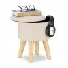 relaxdays Sitzhocker »Hocker mit Stauraum«, Beige Schwarz Hellbraun, Wei&szlig; Hellbraun, Beige Hellbraun, Grau Hellbraun