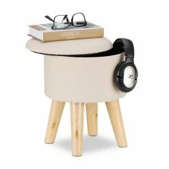 relaxdays Sitzhocker »Hocker mit Stauraum«, Beige Schwarz Hellbraun, Weiß Hellbraun, Beige Hellbraun, Grau Hellbraun