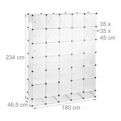 relaxdays Kleiderschrank »XXL Kleiderschrank Stecksystem« Transparent Wei&szlig; Transparent Silber, Transparent Schwarz Silber, Schwarz Transparent Silber -Deutschland Möbel Verkäufe 2024 ce411823 53a6 5e36 9442 dbe1baffa07a