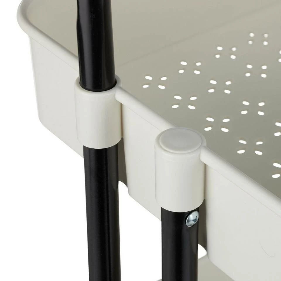 relaxdays Servierwagen »Rollwagen mit 3 Etagen & Griff«, Schwarz Weiß Schwarz, Weiß 8 relaxdays Servierwagen »Rollwagen mit 3 Etagen & Griff«, Schwarz Weiß Schwarz, Weiß – Bild 8