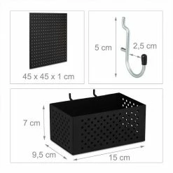 relaxdays Lochwand »Werkzeugwand Metall mit Zubehör«, 1 Stk., mit 4 Haken, (9-tlg) -Deutschland Möbel Verkäufe 2024 cf74efe5 080d 59b4 8412 b3ee97d21e30