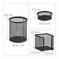 relaxdays Schreibtischaufsatz »Schreibtisch Organizer Set, 3-teilig«, Schwarz Silber -Deutschland Möbel Verkäufe 2024 d00ec2b5 4a95 5207 85db 283bc0fa91b3