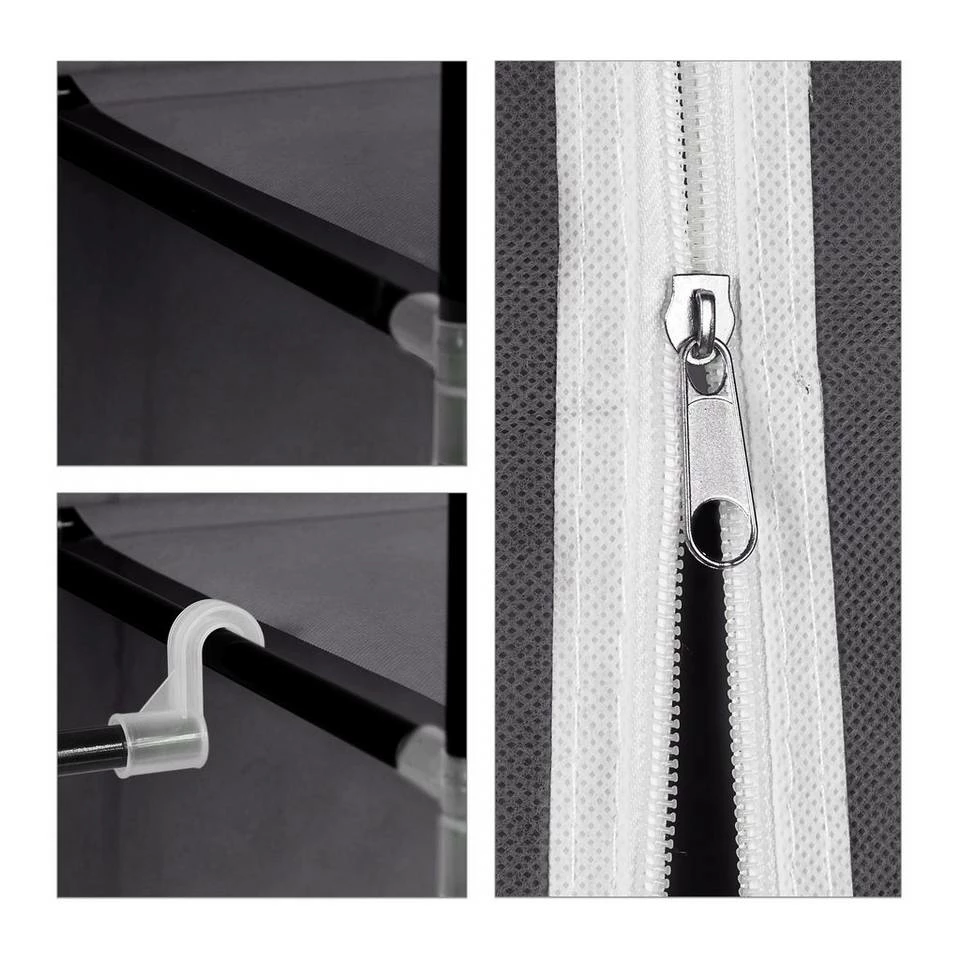 relaxdays Kleiderschrank »3 x Stoffschrank Kleiderstange grau« 9 relaxdays Kleiderschrank »3 x Stoffschrank Kleiderstange grau« – Bild 9