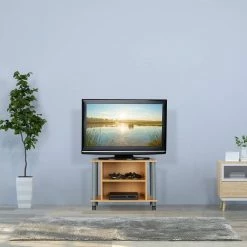 relaxdays TV-Regal »TV Tisch mit Rollen und 2 Fächern«, Holzoptik Weiß Grau, Hellbraun Grau -Deutschland Möbel Verkäufe 2024 d1b688b7 9a1c 5c0a 86a6 3845599b45ad