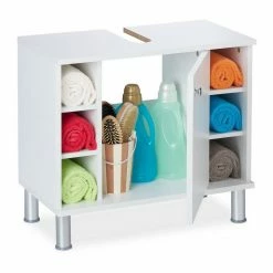 relaxdays Waschbeckenunterschrank »Waschbeckenunterschrank weiß«