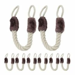 relaxdays Türdämpfer »8 x Türkordel Klemmschutz braun«