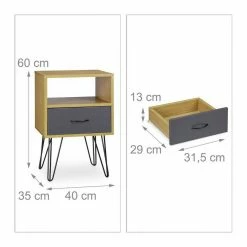 relaxdays Nachtschrank »Retro Nachtschrank« -Deutschland Möbel Verkäufe 2024 d2b3498f 1ffe 5c01 9658 0a161bf05d53