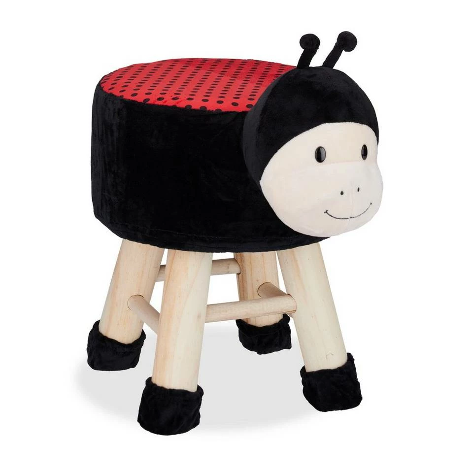 relaxdays Hocker »Tierhocker Kinder«, Marienkäfer Schwarz Hellbraun Rot, Braun Hellbraun Creme, Braun Hellbraun Weiß, Grau Hellbraun Weiß 10 relaxdays Hocker »Tierhocker Kinder«, Marienkäfer Schwarz Hellbraun Rot, Braun Hellbraun Creme, Braun Hellbraun Weiß, Grau Hellbraun Weiß – Bild 10