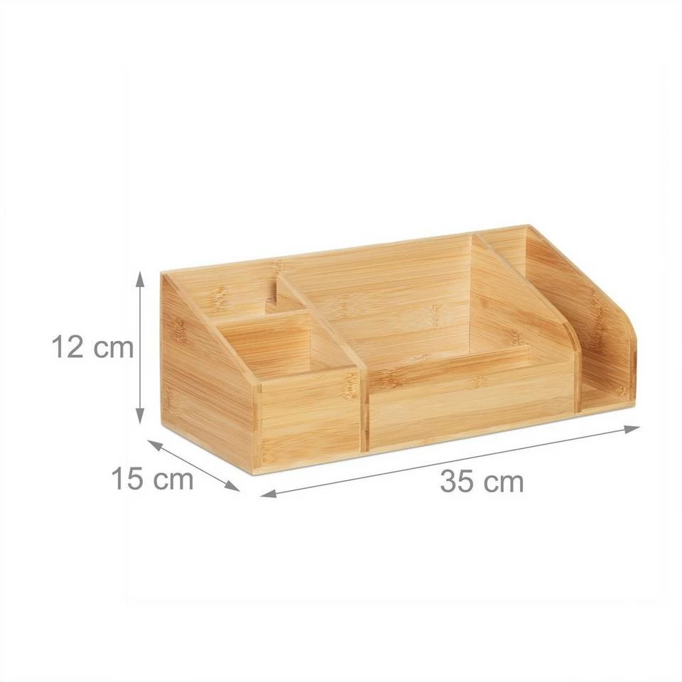 relaxdays Schreibtischaufsatz »Schreibtisch Organizer aus Bambus« 4 relaxdays Schreibtischaufsatz »Schreibtisch Organizer aus Bambus« – Bild 4