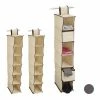 relaxdays Hängeregal »3 x Hängeregal Kleiderschrank beige«