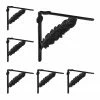 relaxdays Wandregalhalter »6 x Regalwinkel Gusseisen Feder schwarz«
