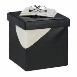 relaxdays Sitzhocker »Kunstleder Sitzhocker mit Stauraum«, Weiß Weiß, Schwarz, Anthrazit -Deutschland Möbel Verkäufe 2024 d3da7c43 082a 501c 9860 b2634fc8c0b5