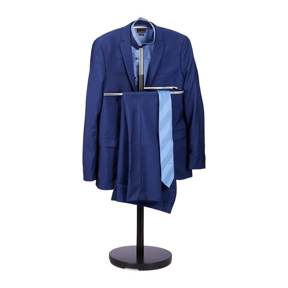 relaxdays Herrendiener »Herrendiener Holz in weiß oder schwarz«, Weiß Weiß Silber, Schwarz Silber 5 relaxdays Herrendiener »Herrendiener Holz in weiß oder schwarz«, Weiß Weiß Silber, Schwarz Silber – Bild 5