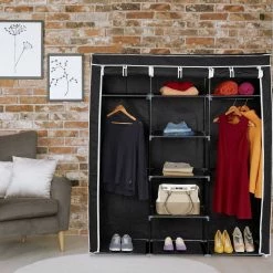 relaxdays Stoffschrank »Stoffkleiderschrank XXL mit 9 Böden« Anthrazit Anthrazit Wei&szlig;, Beige Wei&szlig;, Schwarz Wei&szlig; -Deutschland Möbel Verkäufe 2024 d41c1502 44de 5fa6 9240 124a66be4be9