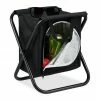 relaxdays Campinghocker »Campinghocker mit Kühltasche«, Schwarz, Klappbar Grau Schwarz