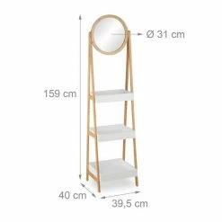 relaxdays Badregal »Badregal mit Spiegel« -Deutschland Möbel Verkäufe 2024 d4b10683 4881 5649 861d 355160786e12