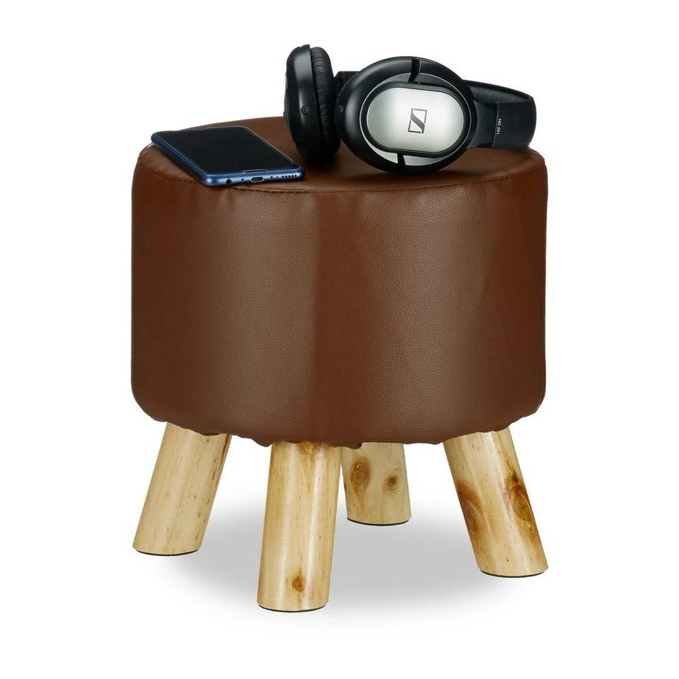 relaxdays Hocker »Hocker Kunstleder«, Braun Grau Hellbraun, Weiß Hellbraun, Beige Hellbraun, Braun Hellbraun 1 relaxdays Hocker »Hocker Kunstleder«, Braun Grau Hellbraun, Weiß Hellbraun, Beige Hellbraun, Braun Hellbraun