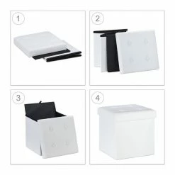 relaxdays Sitzhocker »Kunstleder Sitzhocker mit Stauraum«, Weiß Weiß, Schwarz, Anthrazit -Deutschland Möbel Verkäufe 2024 d57fed2a 4f6a 5612 a9e7 dd3179ff2935