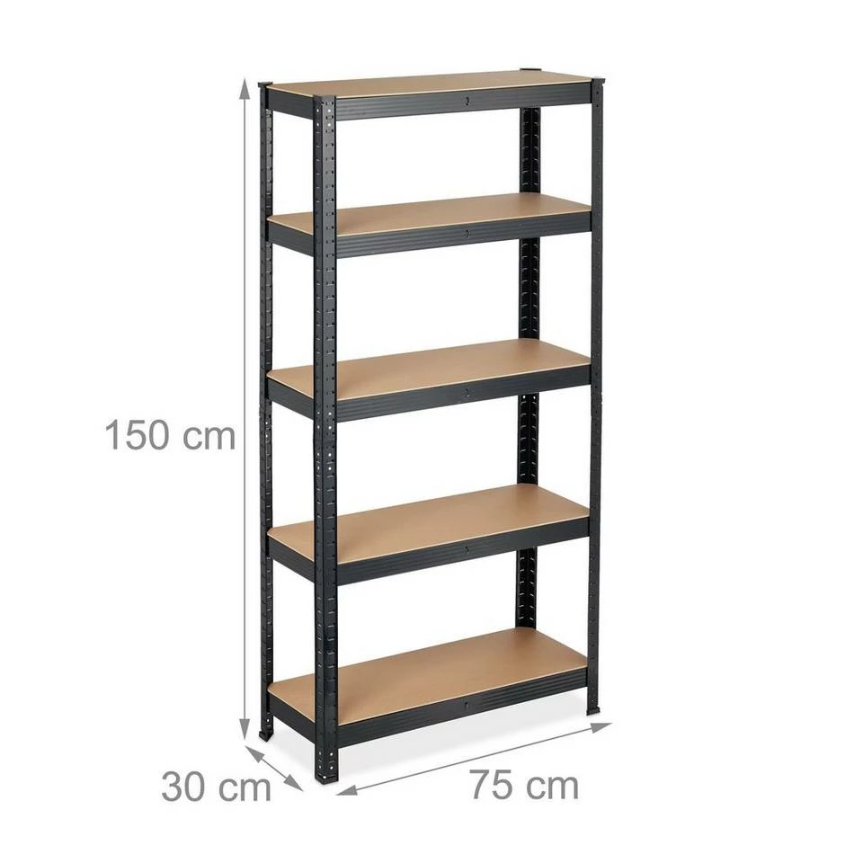 relaxdays Schwerlastregal »Schwarzes Schwerlastregal 875 kg« 4 relaxdays Schwerlastregal »Schwarzes Schwerlastregal 875 kg« – Bild 4