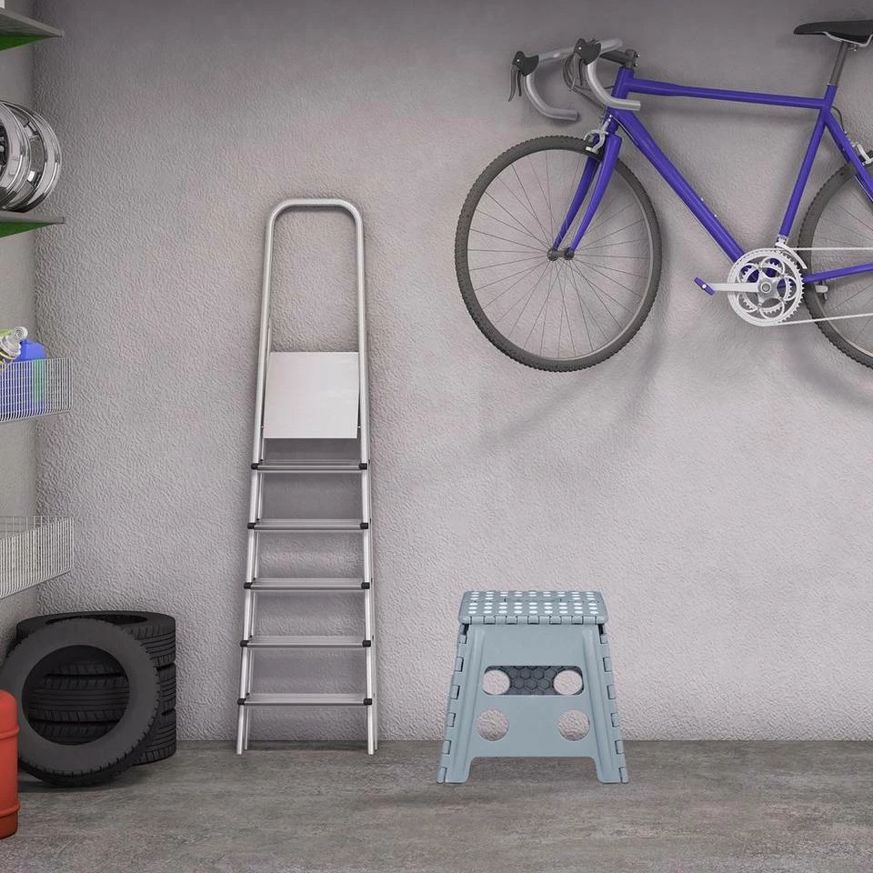 relaxdays Tritthocker »Klapphocker faltbar L«, hellgrau Grau Weiß, Anthrazit Weiß, Weiß Schwarz 5 relaxdays Tritthocker »Klapphocker faltbar L«, hellgrau Grau Weiß, Anthrazit Weiß, Weiß Schwarz – Bild 5