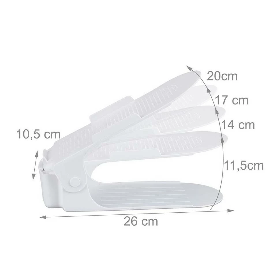 relaxdays Schuhregal »32 x Schuhstapler weiß« 4 relaxdays Schuhregal »32 x Schuhstapler weiß« – Bild 4