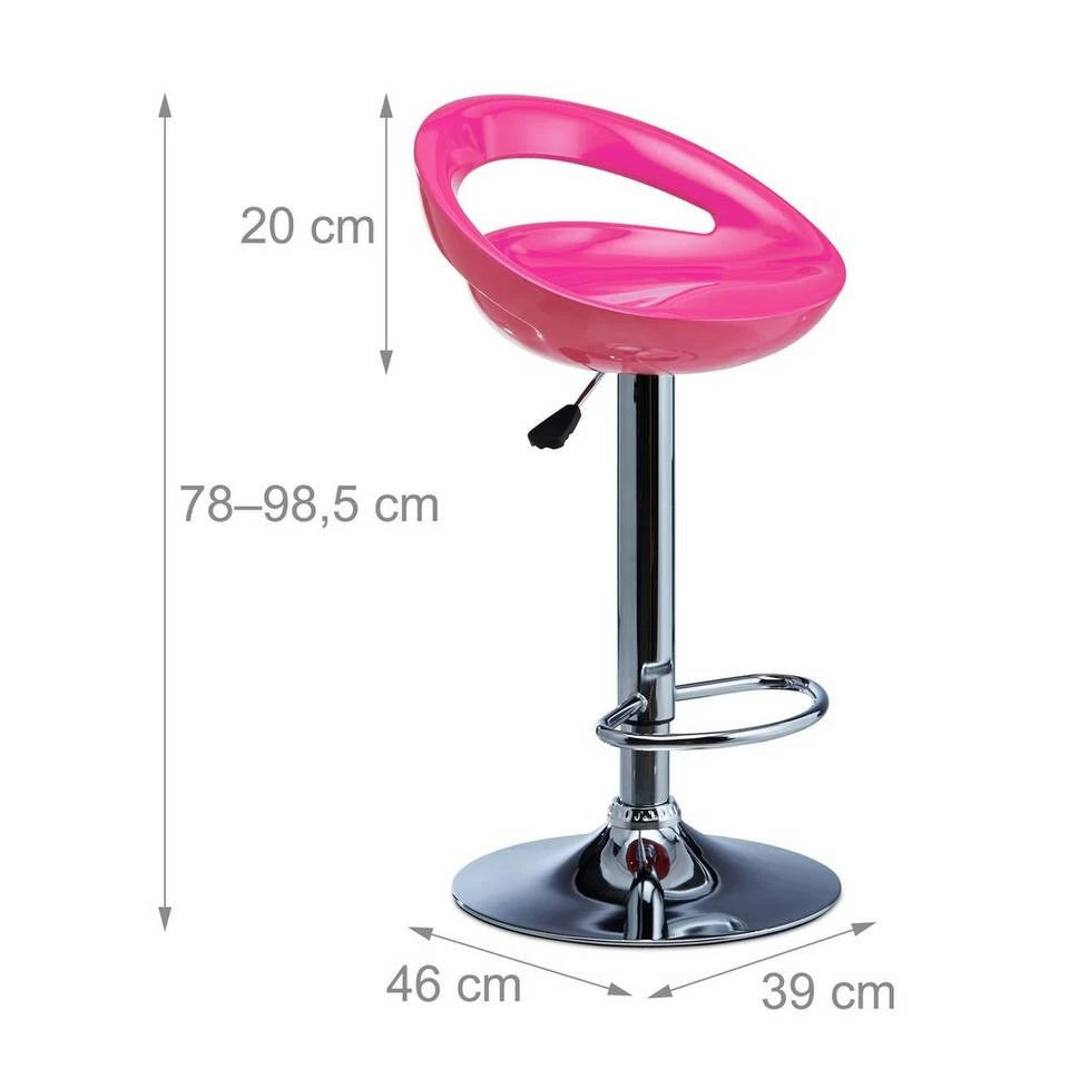 relaxdays Barhocker »Barhocker 2er Set höhenverstellbar«, Pink Grün Silber Schwarz, Blau Silber Schwarz, Rot Silber Schwarz, Weiß Silber Schwarz 10 relaxdays Barhocker »Barhocker 2er Set höhenverstellbar«, Pink Grün Silber Schwarz, Blau Silber Schwarz, Rot Silber Schwarz, Weiß Silber Schwarz – Bild 10