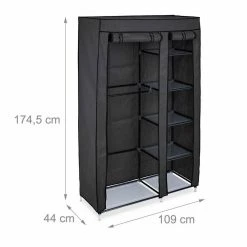 relaxdays Stoffschrank »Stoffschrank mit 2 Kleiderstangen« Anthrazit -Deutschland Möbel Verkäufe 2024 d7608b14 b010 5eab b811 7bf1984db8b0