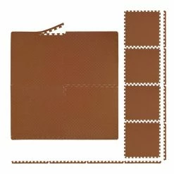 relaxdays Bodenschutzmatte »Bodenschutzmatte Braun 8er Set«, Set, 8-St., Set