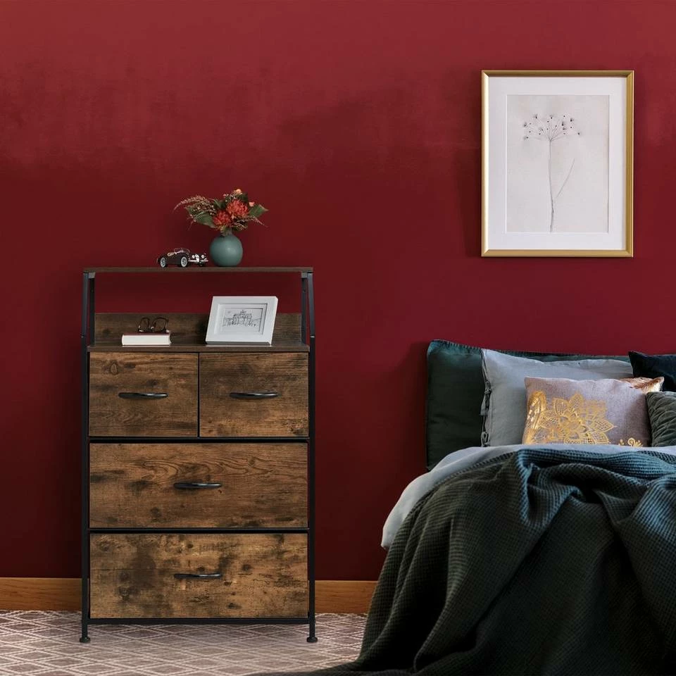 relaxdays Kommode »Kommode mit 4 Schubladen« 2 relaxdays Kommode »Kommode mit 4 Schubladen« – Bild 2