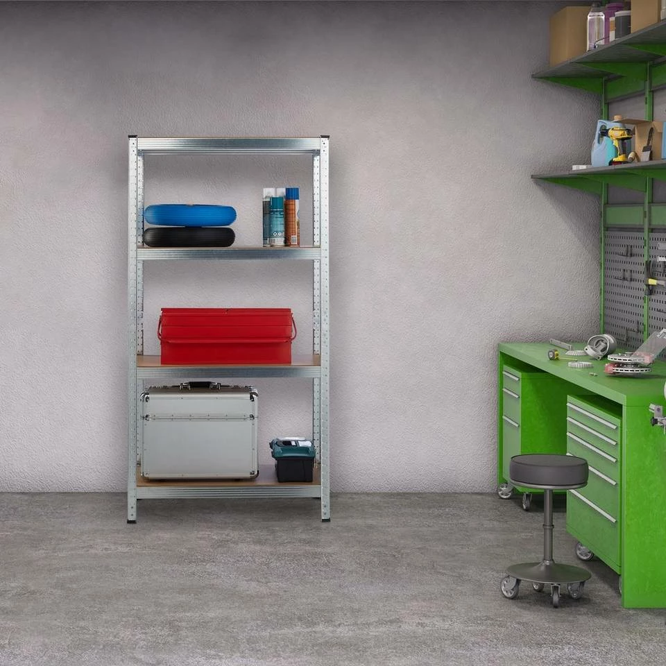 relaxdays Schwerlastregal »Verzinktes Schwerlastregal mit 4 Böden« 2 relaxdays Schwerlastregal »Verzinktes Schwerlastregal mit 4 Böden« – Bild 2