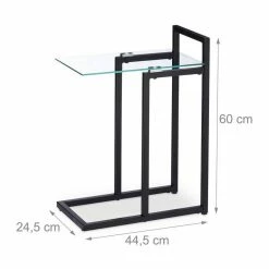 relaxdays Beistelltisch »Edler Beistelltisch aus Metall und Glas«, Schwarz Schwarz Transparent, Weiß Transparent -Deutschland Möbel Verkäufe 2024 d8770995 abb6 5e23 a6ff 79b625f6076f