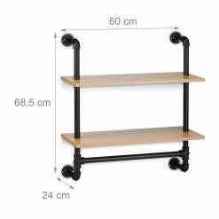 relaxdays Wandregal »Wandregal Industrie Look 2 Ablagen« -Deutschland Möbel Verkäufe 2024 d8fa89e1 ee87 5b53 bc9e ece92d06ca2d