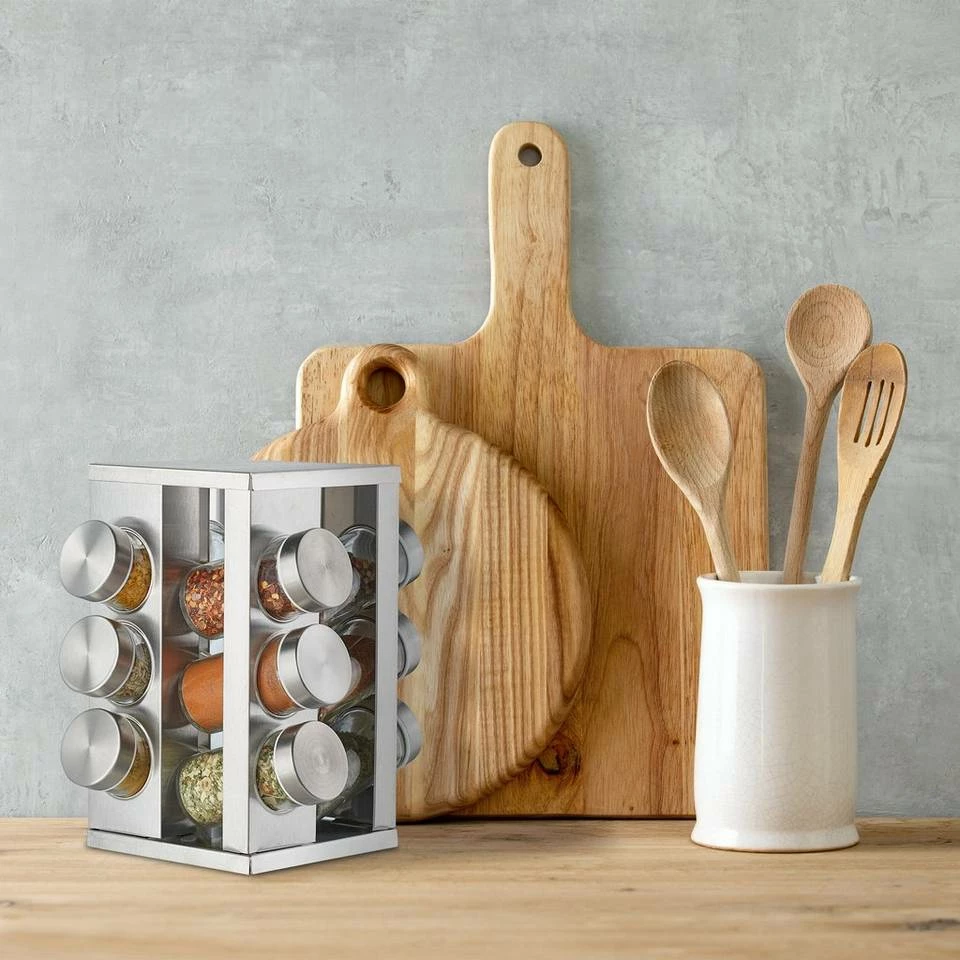 relaxdays Gewürzkarussell »Gewürzkarussell eckig mit 12 Gläsern« 2 relaxdays Gewürzkarussell »Gewürzkarussell eckig mit 12 Gläsern« – Bild 2