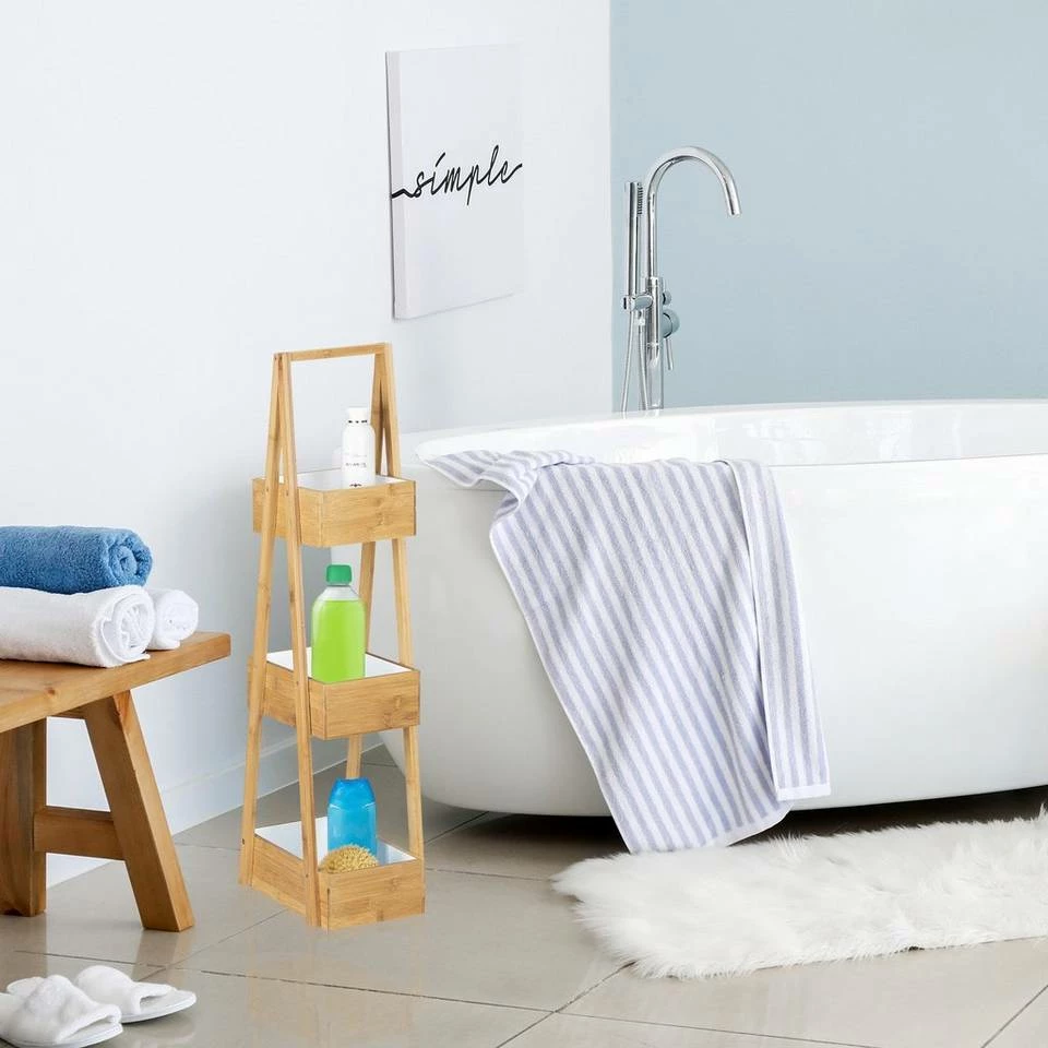 relaxdays Badregal »Bambus Badregal mit 3 Ablagen« 2 relaxdays Badregal »Bambus Badregal mit 3 Ablagen« – Bild 2