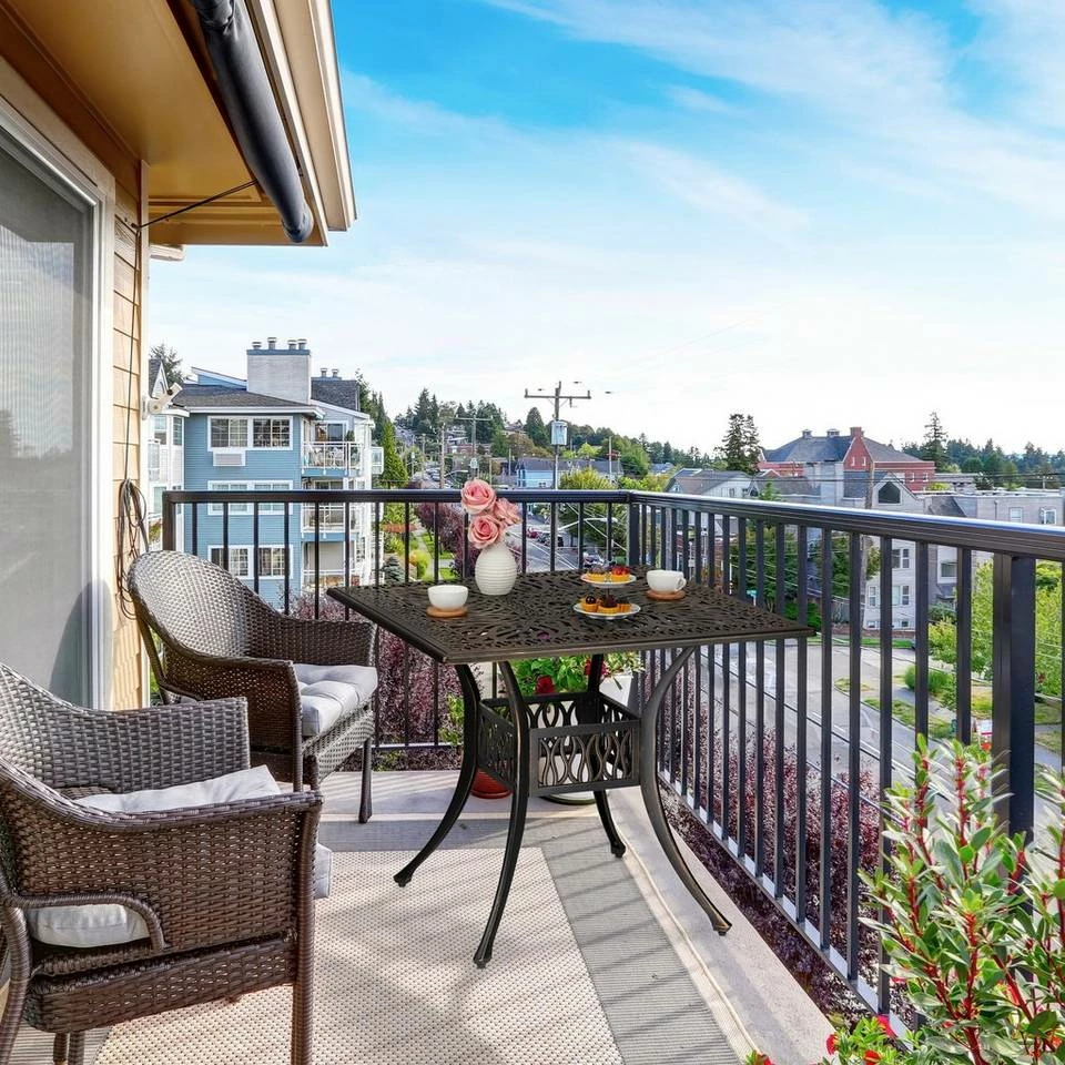 relaxdays Gartentisch »Eckiger Gartentisch mit Schirmloch«, Schwarz-Bronze 2 relaxdays Gartentisch »Eckiger Gartentisch mit Schirmloch«, Schwarz-Bronze – Bild 2