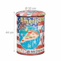 relaxdays Sitzhocker »Runde Sitztonne Vintage mit Motiv«, D Lila Orange Weiß, Rot Blau Weiß, Weiß Rot Schwarz, Orange Lila Blau -Deutschland Möbel Verkäufe 2024 da5a2b3c 7c86 56c1 8723 a84c5e974696