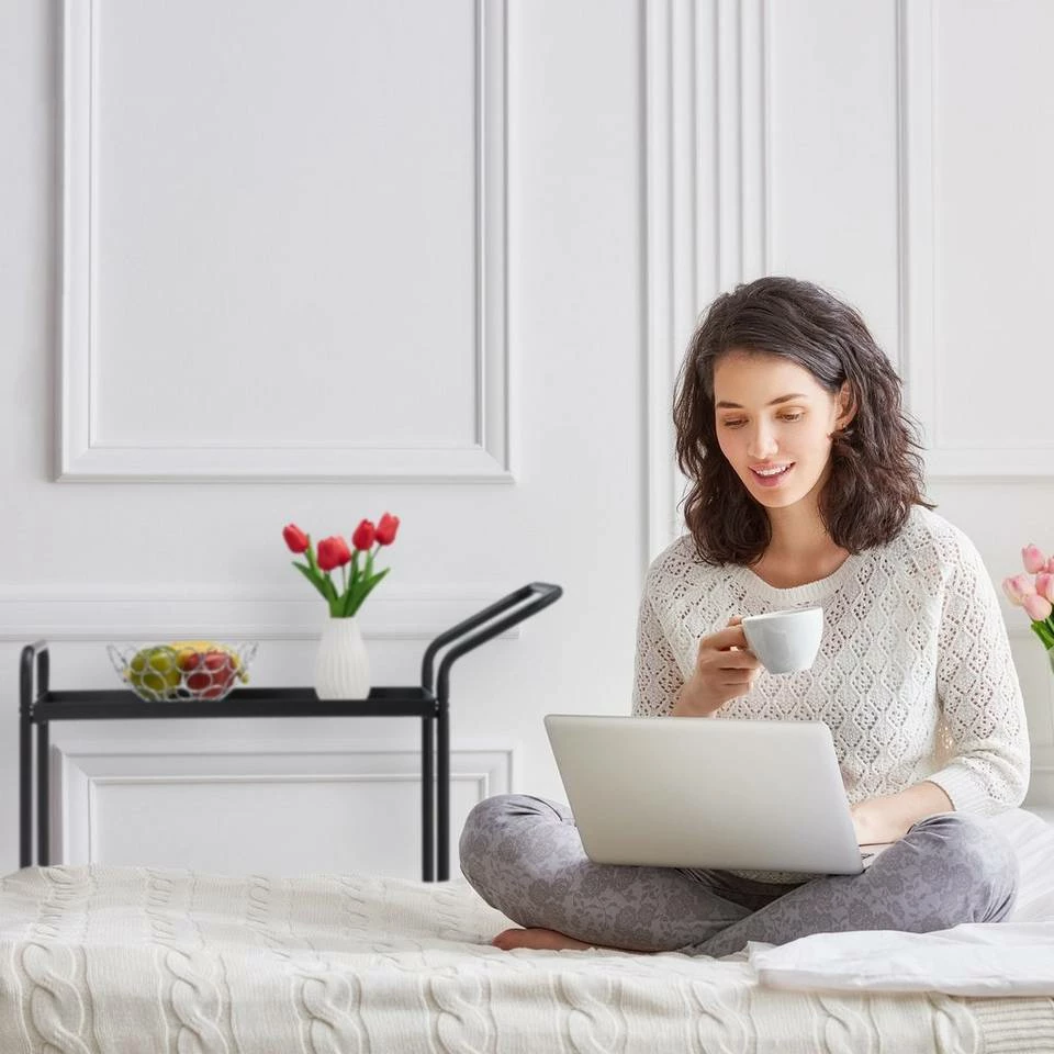 relaxdays Servierwagen »Schwarzer Servierwagen mit Glas« 3 relaxdays Servierwagen »Schwarzer Servierwagen mit Glas« – Bild 3