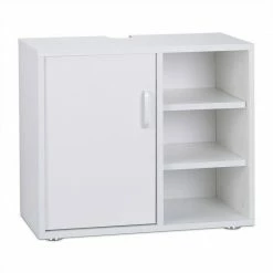 relaxdays Waschbeckenunterschrank »Waschbeckenunterschrank 4 Fächer« Weiß Grau Wei&szlig; Silber, Wei&szlig; Silber -Deutschland Möbel Verkäufe 2024 db3d21ff e7f2 5857 b149 8c61860497a8