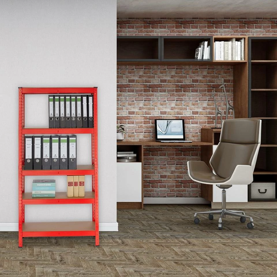 relaxdays Schwerlastregal »Rotes Schwerlastregal zum Stecken« 5 relaxdays Schwerlastregal »Rotes Schwerlastregal zum Stecken« – Bild 5