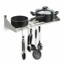 relaxdays Wandregal »Wandregal Edelstahl«