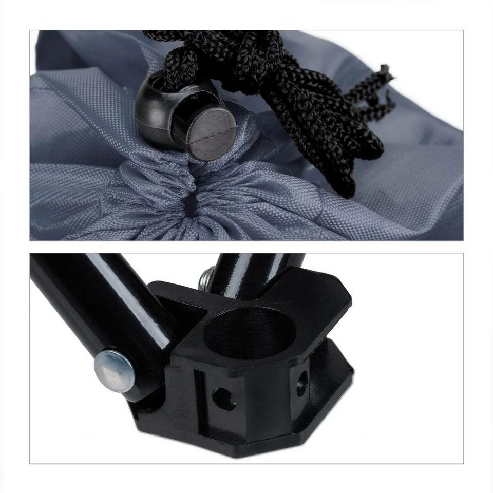 relaxdays Campingstuhl »Campingstuhl mit Getränkehalter«, Grau Dunkelrot Schwarz, Grau Schwarz, Beige Schwarz 9 relaxdays Campingstuhl »Campingstuhl mit Getränkehalter«, Grau Dunkelrot Schwarz, Grau Schwarz, Beige Schwarz – Bild 9