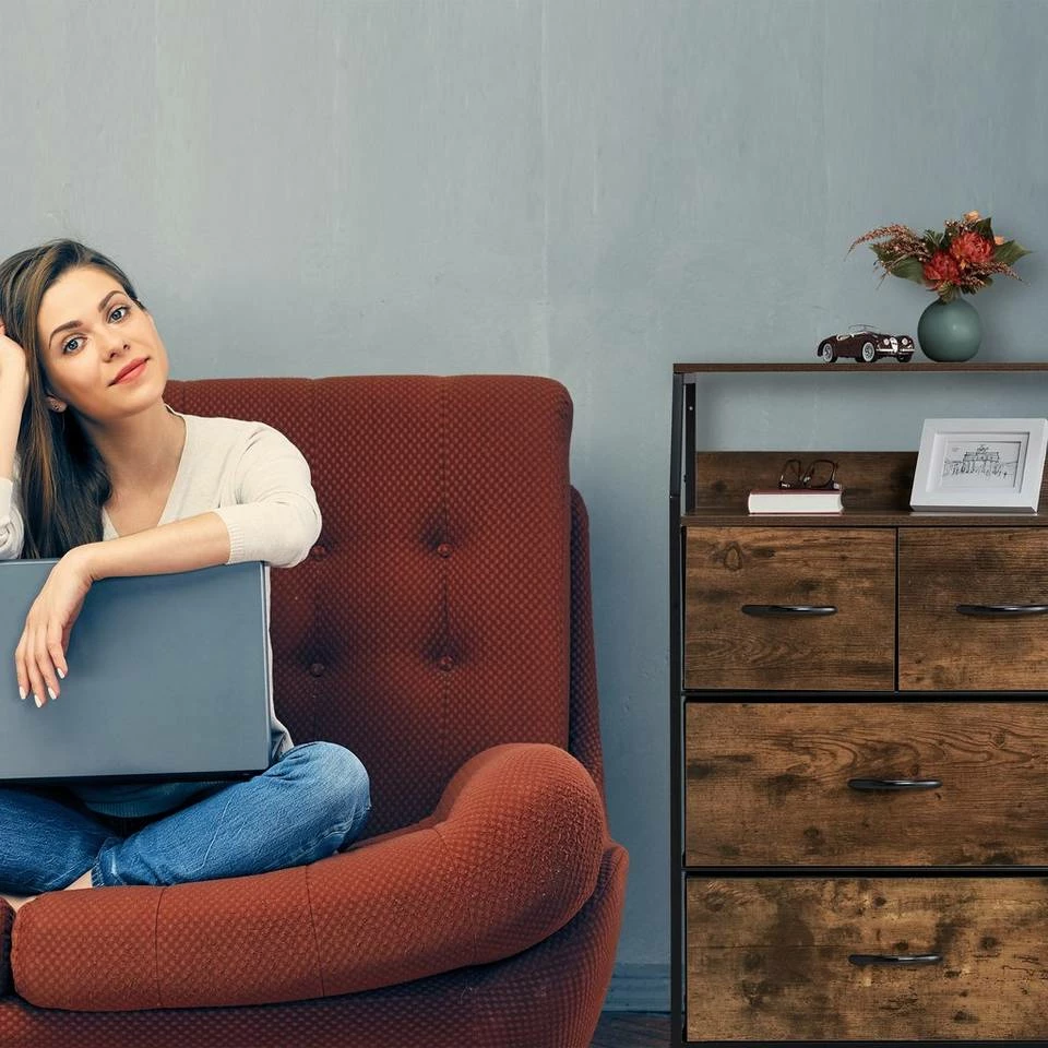 relaxdays Kommode »Kommode mit 4 Schubladen« 3 relaxdays Kommode »Kommode mit 4 Schubladen« – Bild 3