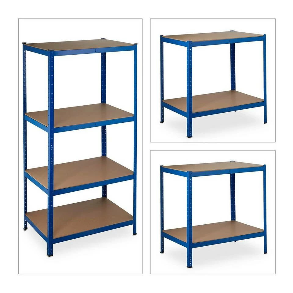 relaxdays Schwerlastregal »Schwerlastregal 180x90x60 blau« 6 relaxdays Schwerlastregal »Schwerlastregal 180x90x60 blau« – Bild 6